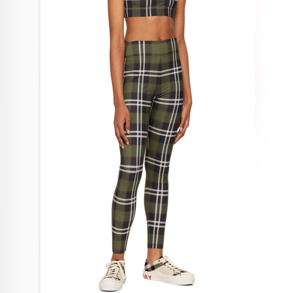 Burberry vintage green check leggings
